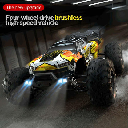 X-Verse 16102PRO 1:16 RC Offroad 70 km/h, 4WD Bürstenlosmotor, wasserdicht, inkl. 3 Akkus (Gelb).