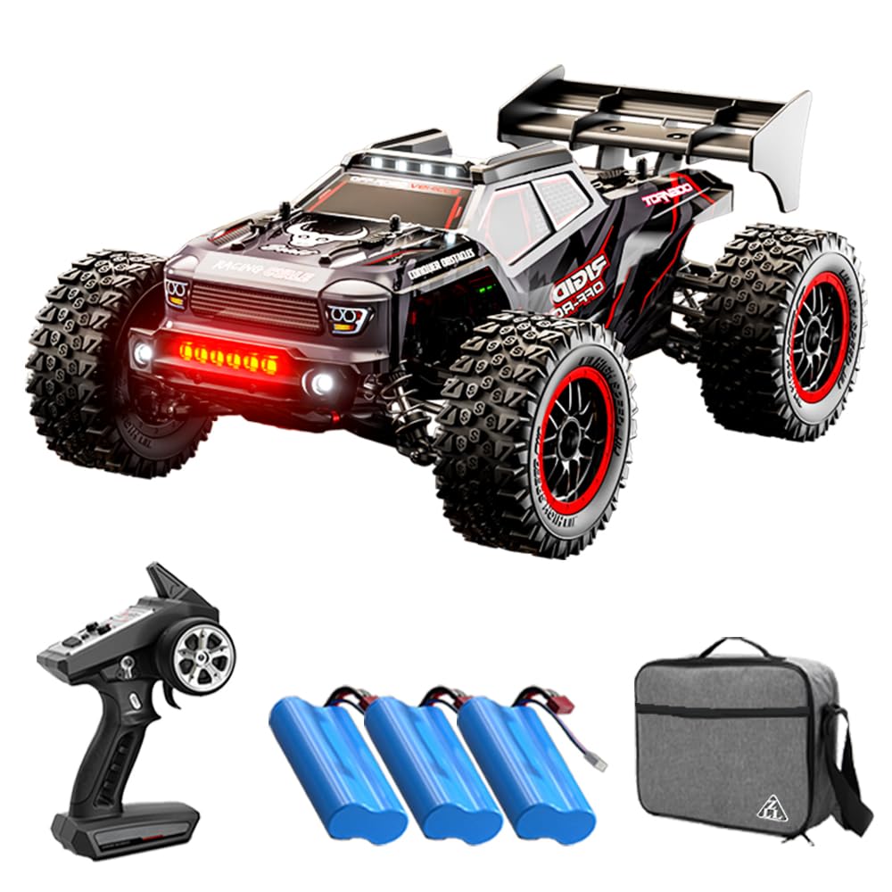 Teeggi 1:16 RC Buggy 80 km/h, 4WD Bürstenlosmotor mit Tragetasche für Offroad und Drift.