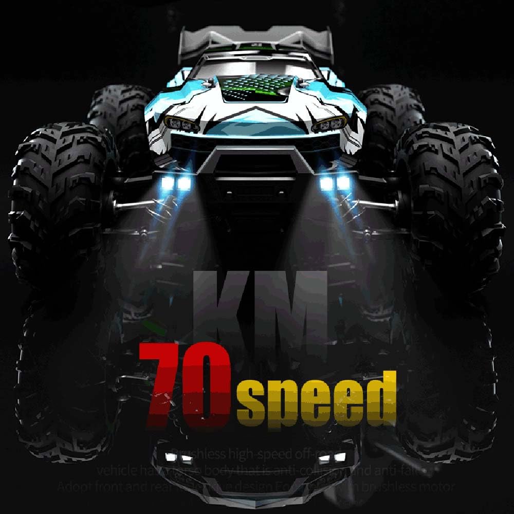 X-Verse 16102PRO 1:16 RC Offroad 70 km/h, 4WD Bürstenlosmotor, wasserdicht, inkl. 3 Akkus (Gelb).