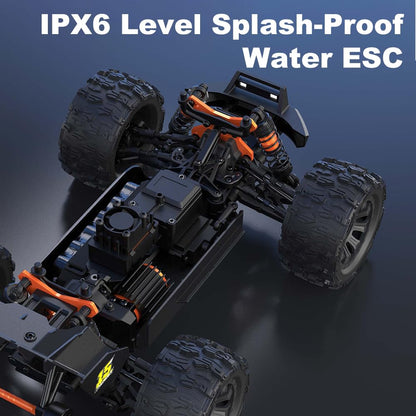 Ledovan 1:14 RC Monstertruck 100 km/h, 4WD Offroad mit Bürstenlosmotor und 3 Akkus (Lila).