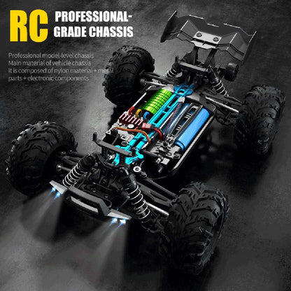 X-Verse 16102PRO 1:16 RC Offroad 70 km/h, 4WD Bürstenlosmotor, wasserdicht, inkl. 3 Akkus (Gelb).
