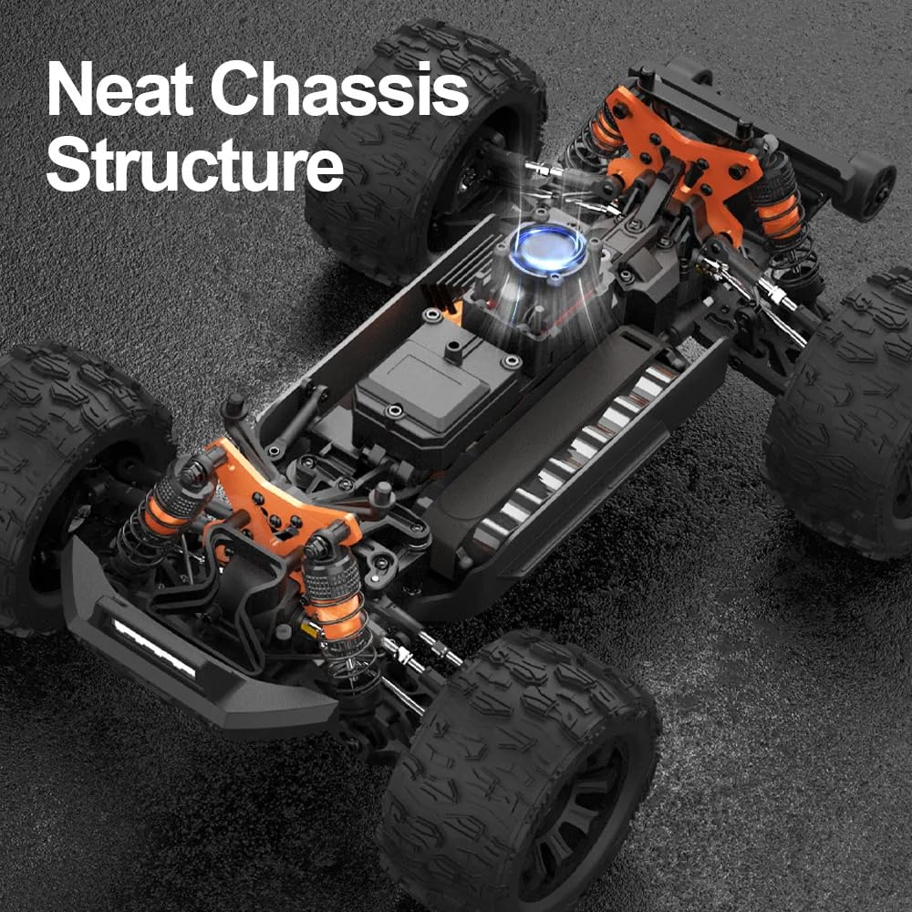 Teeggi 1:14 RC Auto 100 km/h, 4WD Offroad Buggy mit 3S Bürstenlosmotor und 3 Akkus (Lila).