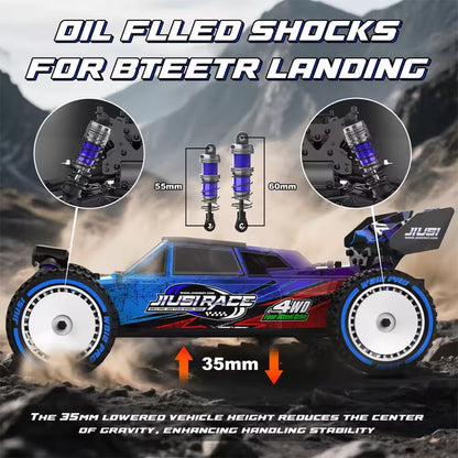Teeggi 1:12 RC Auto 100 km/h, 4WD Offroad Buggy mit 3S Bürstenlosmotor und 3 Akkus (Grün).