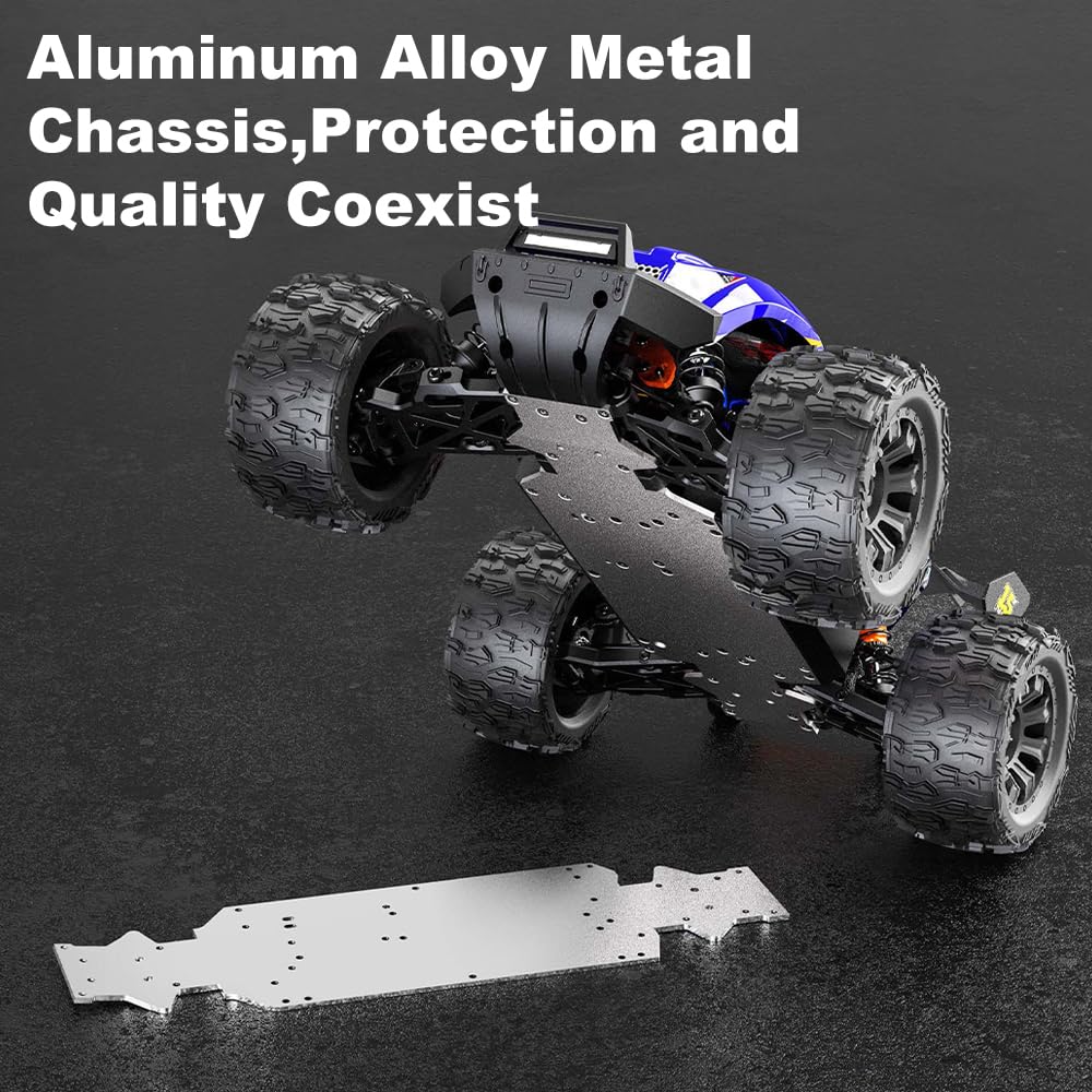 Teeggi 1:14 RC Auto 100 km/h, 4WD Offroad Buggy mit 3S Bürstenlosmotor und 3 Akkus (Lila).